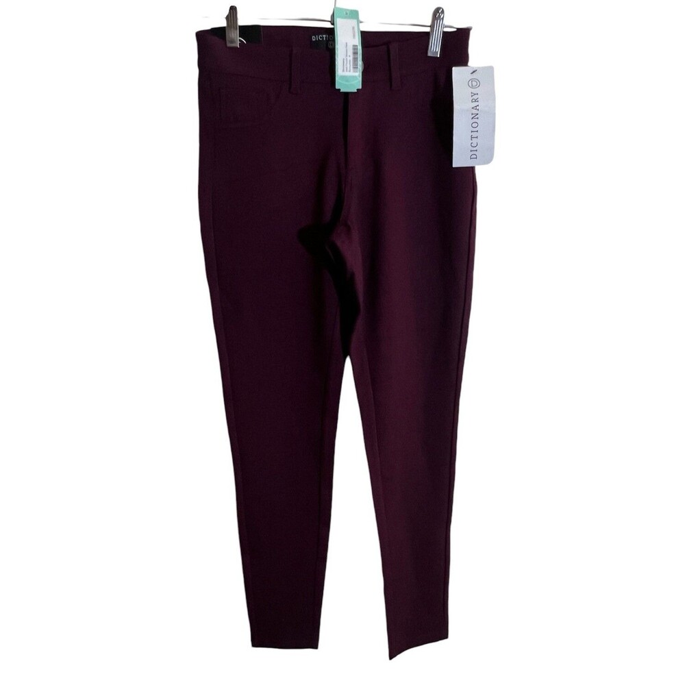 Dictionary Women's Burgand Jodi Pointe Skinny Pants - Size 4 NWT
